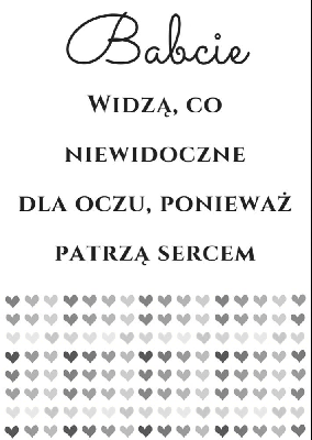Kartka dla Babci, która patrzy sercem